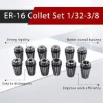 ER-16 Collet Set 12PCS for CNC Milling