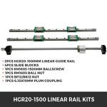 BestEquip HGR20 Linear Guide Rail & RM1605 Ballscrew Set
