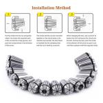 15pcs ER20 Collet Set for CNC Machines