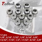 ER25 12-Piece Collet Set for CNC Machines