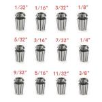 ER-16 Spring Collet Set 12 PCS for CNC