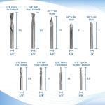 Essential 9-Piece CNC Router Bit Set