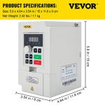 VEVOR 3KW Variable Frequency Drive for CNC Motors