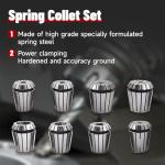 8-Piece ER32 Collet Set for CNC Machines
