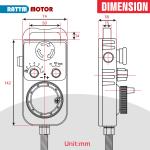 6 Axis Handwheel MPG Pendant with E-stop