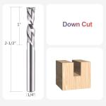 SpeTool 5PCS Downcut Router Bits Set 1/4" Shank