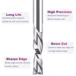 SpeTool 5PCS Downcut Router Bits Set 1/4" Shank