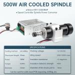 500W Air-Cooled CNC Spindle Motor ER11 12000RPM