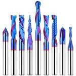 9PCS Carbide CNC Router Bits Set, 1/4 Inch