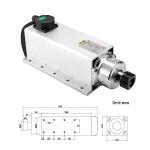 220V 7.5KW Air-Cooled CNC Spindle Motor ER32