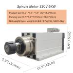 PreAsion 6KW 220V CNC Spindle Motor 18000rpm
