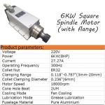 PreAsion 6KW 220V CNC Spindle Motor 18000rpm