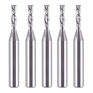 SpeTool 5PCS Down Cut Spiral Router Bit Set