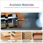 SpeTool 5PCS Down Cut Spiral Router Bit Set