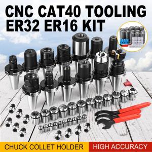 CAT 40 Tool Holder Kit for Haas Fadal CNC Mill ER32/16 Chuck Collet Set