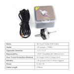 YIDOFENG CNC 3D Touch Probe Edge Finder,XYZ Coordinate Measuring Sensor with 2M Cable and 6 MM Shank Compatible with Mach3 and GRBL,for GRBL CNC Router (NPN-NO)