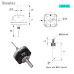 YIDOFENG CNC 3D Touch Probe Edge Finder,XYZ Coordinate Measuring Sensor with 2M Cable and 6 MM Shank Compatible with Mach3 and GRBL,for GRBL CNC Router (NPN-NO)