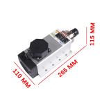 Square CNC Spindle Air Cooled Motor 2.2KW 24000rpm ER20 Collet Ceramic Bearing