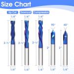 10-Piece Solid Carbide CNC Router Bit Set