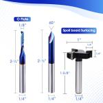 6-Piece Solid Carbide CNC Router Bits Set