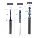 SpeTool 10PCS TAC Coated CNC Router Bits Set