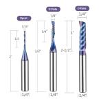 SpeTool 10PCS TAC Coated CNC Router Bits Set