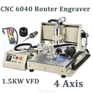 USB 4 Axis 6040 CNC Router Engraver Machine