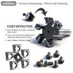 6-Wing Slab Flattening Router Bit, 2" Diameter