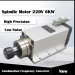 ER32 Square Spindle Motor 220V 6KW for CNC