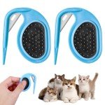 2 Grooming Brushes for Pets with Non-Slip Handle
