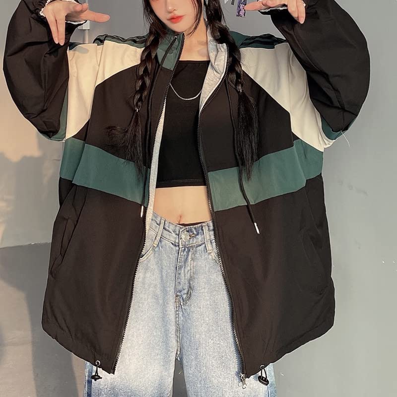 Plus-Size Boho Varsity Zip Up Jacket