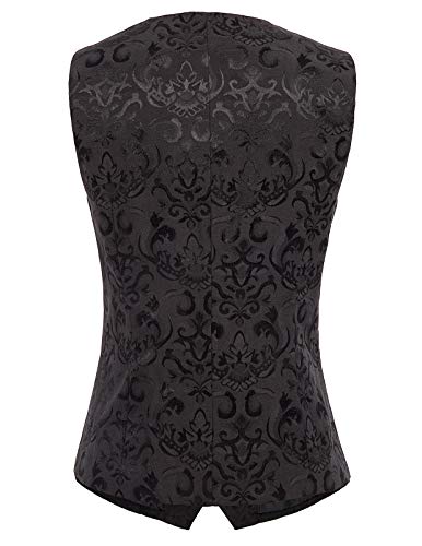 Boho Black Jacquard Plus-Size Vest