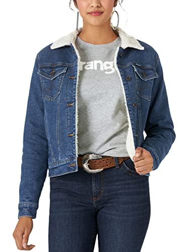Wrangler womens Retro Sherpa Lined Jacket, Denim, Medium US