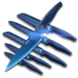 Wanbasion Blue Professional Chef Knife Set, Stainless Steel