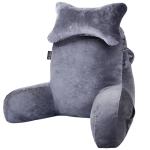 Cozy Reading Pillow with Arm Support and Pockets