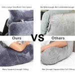 Cozy Reading Pillow with Arm Support and Pockets