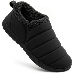 VeraCosy Men's Warm Memory Foam Ankle Slippers