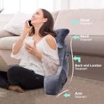 Cozy Reading Pillow with Arm Support and Pockets