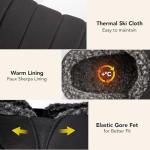 VeraCosy Men's Warm Memory Foam Ankle Slippers