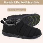 VeraCosy Men's Warm Memory Foam Ankle Slippers