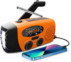Solar Hand Crank Radio with Power Bank & SOS