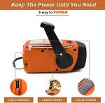 Solar Hand Crank Radio with Power Bank & SOS