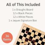 Classic Wooden Draughts Board Game for Family Fun