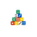 Colorful Six-Sided Dice Set for Game Nights