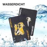 Black Gold Waterproof Playing Cards for Family Fun