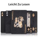 Black Gold Waterproof Playing Cards for Family Fun