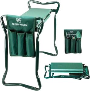 Garden Kneeler Seat with Tool Bag and Handles