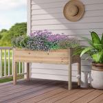 Elevated Wooden Garden Bed for Easy Planting