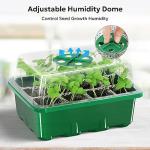 10-Pack Reusable Seed Trays with Lids for Gardening