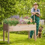 Elevated Wooden Garden Bed for Easy Planting